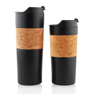 Emode gobelet en acier inoxydable 350 à double paroi de gainage en liège personnalisé de 304 ml tasse de voyage étanche tasse à café presse tasse en gros