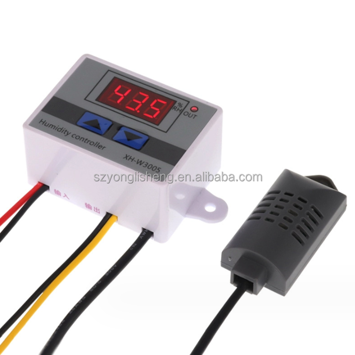 Capteur Humidité Ferme Serre Contrôleur D'humidité Numérique XH-W3005 - Hygromètre Multifonction Haute Précision 12V/24V/220V Régulateur Humidité 220V