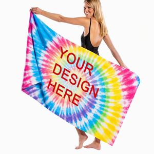 Tie Dye Print Custom <b>Microfiber</b> <b>Beach</b> <b>Towel</b> OEM - Product Image 1