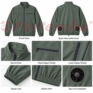 Giacca da Lavoro Estiva Sottile per Esterni, <span class=keywords><strong>Casual</strong></span> Intelligente con Ventilatore USB e Raffreddamento ad Aria Condizionata, <span class=keywords><strong>Abbigliamento</strong></span> da <span class=keywords><strong>Uomo</strong></span> - ODM/OEM - Product Image 3