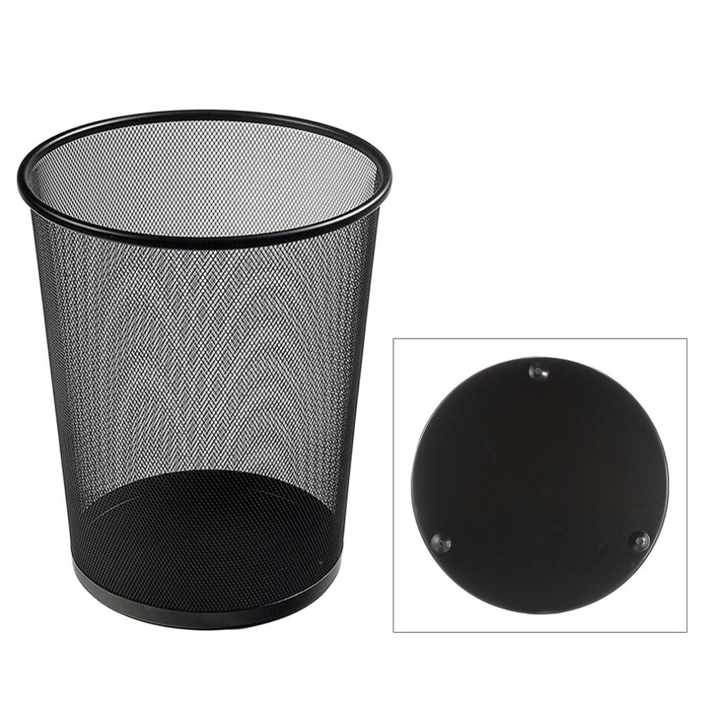 Maille en métal Poubelle Ronde En Fer Forgé Cuisine Sans Couvercle Seau Salle De Bain Maison Bureau Poubelle
