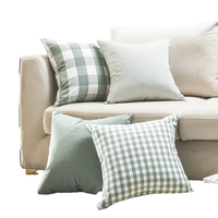 Sommer dekorationen Kissen bezüge Karierte gemusterte gestreifte Bauernhaus Leinen Kissen bezüge Kissen bezüge für Sofa Couch Bett