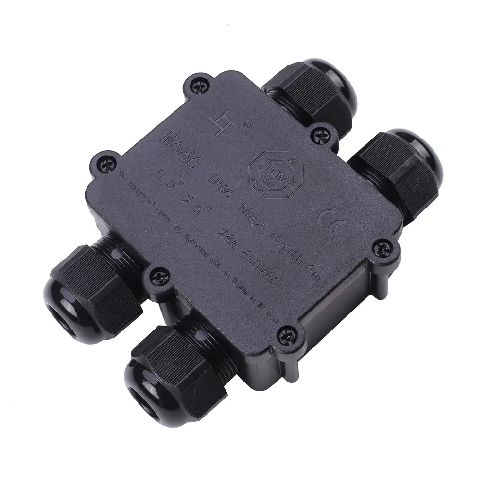 H Type 4 Way Underground Waterproof Electrical Boxes IP68 Outdoor Cable Junction Waterproof Box for Outdoor Lighting Connection