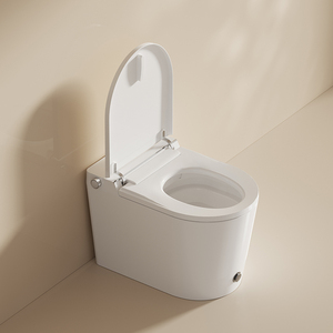 <span class=keywords><strong>WC</strong></span> intelligent M1 sans électricité avec chasse d'eau à capteur au pied, double lavage, évacuation en S, fixation au sol, réservoir encastré - Product Image 2