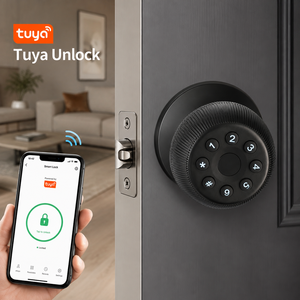 Tuya Kunci Kenop Pintu Sidik Jari Cerdas Kata Sandi Kunci Elektronik Tanpa Kunci Biometrik untuk Rumah Kamar Tidur Kantor Apartemen Hotel - Product Image 5