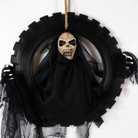 Horreur hantée 5 pieds grandeur nature volant électrique suspendu extérieur intérieur décor animé Halloween squelette décorations