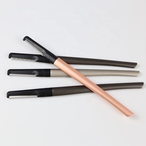 Rasoir à sourcils pour femmes à manche métallique de sécurité, <span class=keywords><strong>coupe</strong></span>-visage et façonneur, tondeuse à sourcils, vente chaude - Product Image 3