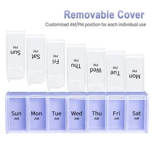 Pastillero para 2 Tomas Diarias, Pastillero de Doble Capa para 7 Días, Estuche para Pastillas de Gran Capacidad para Aceite de Pescado, Vitaminas y Medicamentos Diarios - Product Image 5