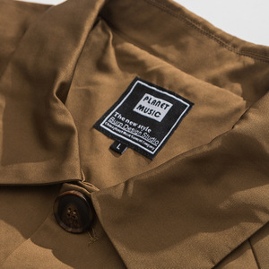 Parcas Parkas Pour Hommes otoño trabajo Parka chaqueta Color sólido básico solapa cárdigan Retro hombres cortavientos largo - Product Image 6
