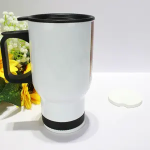 14 oz सफेद कस्टम प्रिंट थोक बनाने की क्रिया खाली कॉफी कार कप स्टेनलेस स्टील यात्रा मग