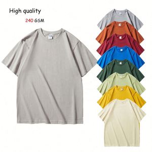 Camisetas Lisas Personalizadas de 240 g/m² para Ropa Urbana, de Alta Calidad, con Logotipo Serigrafiado, para Hombre - Product Image 1