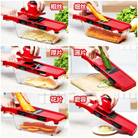 6 In 1 Multifunctionele Groenten Snijden Fruit Ui Aardappelsnijmachine Rasp Chopper