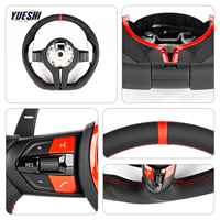 Volant sport en cuir rouge personnalisé pour BMW E70 E71 E83 E84 E85E81 E82 E87 E88 E89 E90 E91 E92 E93, entièrement en cuir