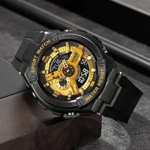 SKMEI 2101 benutzer definierte Digitaluhr Hersteller Dual Time Round Reloj 5ATM führte Sport analoge Sport uhren für Männer