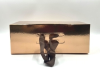Caja de regalo con tapa abatible de cartón plegable portátil, embalaje de Perfume de cartón impreso en relieve, ventaja UV, uso de envío impreso