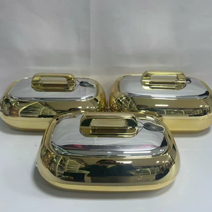 Ensemble de 3 casseroles isothermes de qualité supérieure 4,5L 5,5L 6,5L avec poignée dorée pour les fêtes et buffets haut de gamme - Product Image 1