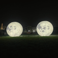 Lune gonflable publicitaire à LED avec 16 couleurs, taille personnalisable pour la décoration d'événements intérieurs/extérieurs du Festival de la Mi-Automne