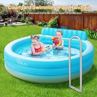 Rampe de sécurité en aluminium pour piscine, spa et quai extérieur, 28" x 13", résistante à la rouille et aux UV