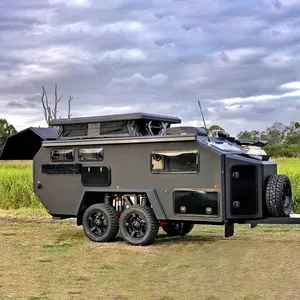 Hot Selling Small Square Camper Australian Standard Offroad Caravan for 6 People Travel Trailers for Caravan Enthusiasts