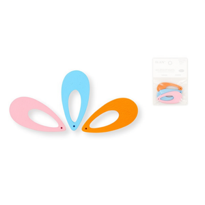 Accesorio de madera Ilan con forma de gota de agua, 60x30mm, 3 piezas, para manualidades - Product Image 3