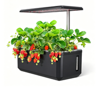 Jardín Hidropónico Interior Inteligente con Indicador de Nivel de Agua y Luz LED para Fresas