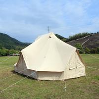 Tenda Bel Kaisar Kanvas Safari Tahan Air, Ukuran Besar Luar Ruangan Mewah 6*4M