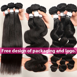 Paquetes de cabello peruano Remy 100%, extensiones de cabello humano de 20 pulgadas, pelucas y paquetes a granel baratos, paquetes de ondas profundas, cabello humano - Product Image 5