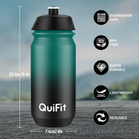 Botella de Agua Deportiva Reutilizable de 500 ml, Libre de BPA, Diseño de Compresión Suave, Método de Flujo por Presión, Hecha de PP para Bicicleta de Montaña