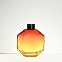 Bouteille diffuseur de parfum d'ambiance en verre dégradé octogonal à facettes de luxe, vide, pour décoration intérieure - Grande Vente
