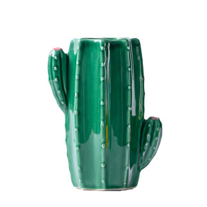 Vasi <span class=keywords><strong>in</strong></span> ceramica smaltata opaca ornamenti moderni <span class=keywords><strong>Cactus</strong></span> inserti floreali piante acquatiche per decorazioni per la casa all'ingrosso soggiorno decorazioni - Product Image 6