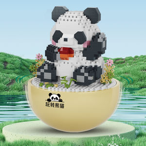 YUGAO Nouveautés Cadeau de Noël Modèle 3D 574 Pièces Micro Blocs de Construction Animal Tumbler Panda Coquin en Plastique ABS Éducatif - Product Image 5