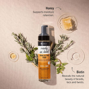 עיצוב שיער לוגו מותאם אישית קצף עם ביוטין ודבש סלסול, הגדרת מוס עבור תלתלים & סלילים & צמות & גלים עיצוב שיער - Product Image 2