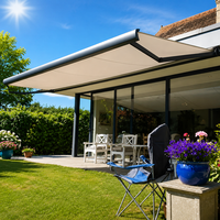 Auvent cassette complet pour jardin extérieur, imperméable, électrique, rétractable, tente de carport, pliable automatique, cadre en aluminium, protection UV
