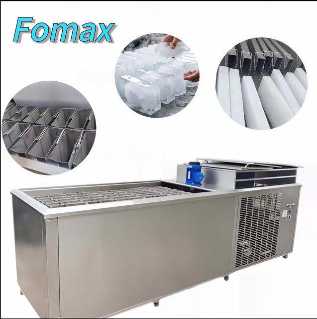 Industrial Commercial Clear Ice Block Maker Machine Gear Core Components High Productivity 10kg Ice Cubes O.5Ton/24hours