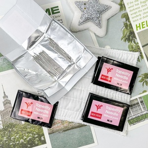 Benyedd 1 Fuchsia Medium Halfopen Vingerbedden 1 Blauwe Grote Vingerbabybedjes Maat 22/24/26/28 Naalden - Product Image 3