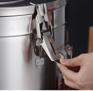 304 baril de nourriture en acier inoxydable à double paroi garder au chaud pot à soupe récipient de stockage des aliments avec <span class=keywords><strong>robinet</strong></span> - Product Image 5