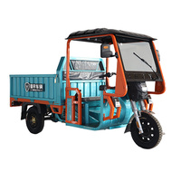 Tricycle électrique de transport lourd 60V avec auvent, tricycle électrique à 3 roues pour adulte