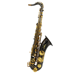 Saxofón Tenor Profesional en Si Bemol de Eastern Music, Acabado Brillante en Níquel Negro con Llaves Doradas - Product Image 1