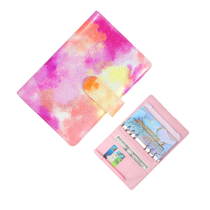 Agenda Económica, Mini Libreta de Bolsillo, 6 Anillas, Reutilizable, Tapa Dura de Cuero PU, Planificador para Estudiantes - Product Image 3