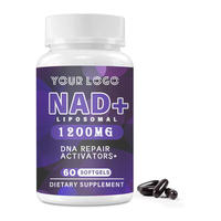 Capsules molles liposomales de NAD+ 1200 mg, un complément anti-âge quotidien qui aide à la récupération musculaire, compléments alimentaires à base de plantes