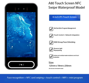 Alta calidad a prueba de agua TFT <span class=keywords><strong>8</strong></span> pulgadas HD pantalla táctil SpeedFace huella dactilar contraseña reconocimiento facial <span class=keywords><strong>Control</strong></span> de acceso - Product Image 2