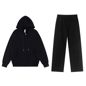 ALOGO Felpa Sportiva Stampata con Cappuccio e Cordoncino, Etichetta Logo, Vestibilità Ampia Unisex, Set Tuta in Nylon/Cotone - Product Image 5