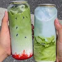 Boîtes en PP PET transparentes de haute qualité pour thé au lait, jus, 200 ml/250 ml/330 ml/500 ml/650 ml, logo personnalisé, estampage doré, couvercles pour bubble tea, soda