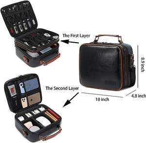 Échantillon gratuit Sac de rangement pour cordon électronique avec séparateur réglable Grand sac de rangement pour câble Étui de transport - Product Image 2