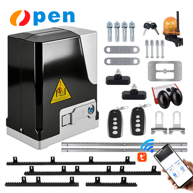 Automatic Door Operators Modern Design Sliding Gate Opener Kit Heavy Duty AC Motor for 1600 Pounds (725kg) Slide Warehouse Hotel