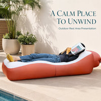 Canapé gonflable en polyester pliable, chaise longue portable, siège individuel pour salon, camping, plage