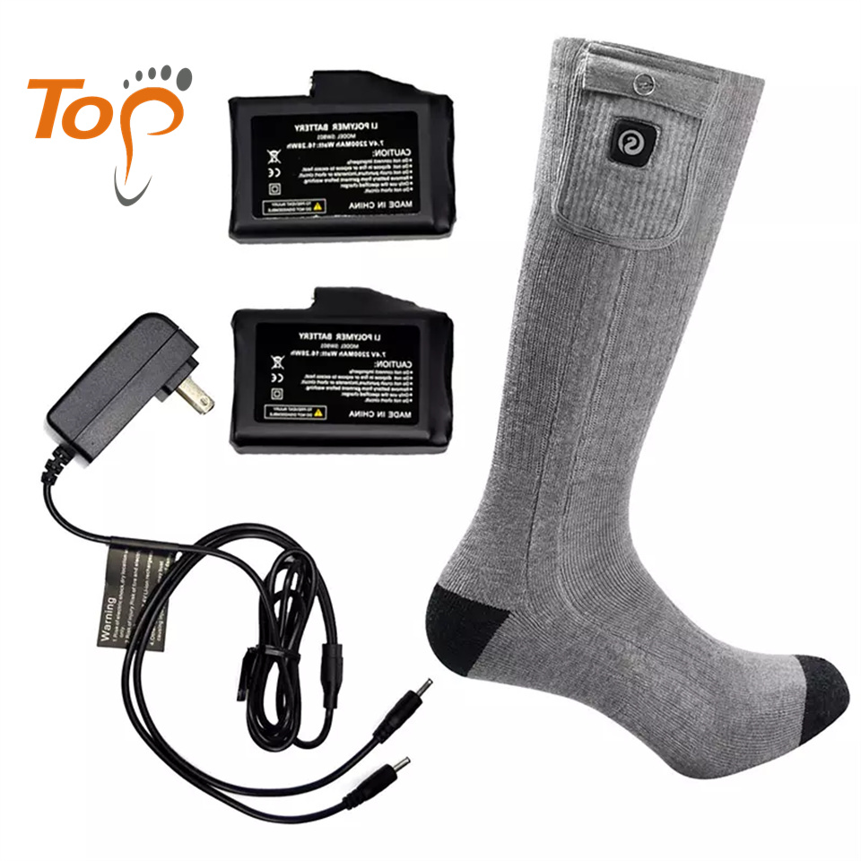 7,4 В 2200 мА/ч умный электрический теплый Подогрев горячий лыж Повседневный унисекс зимний перезаряжаемый аккумулятор термоподогрев носки