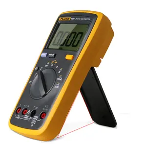 17B + Digital Multimeter AC/DC Arus Tegangan Kapasitansi Ohm Suhu Tester Auto/Manual Rentang Pengukuran