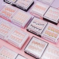 Ongles à presser en acrylique Easywell, style français, faux ongles en gel, luxe, vente en gros