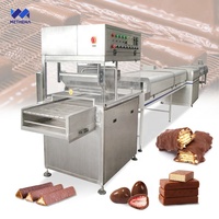 Machine d'enrobage de fruits déshydratés et de bonbons pour le chocolat, avec tunnel de refroidissement à bande, pour dattes, noix de cajou et autres produits, prix de production